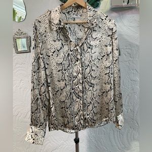 Reformation 100% Silk Snake print top